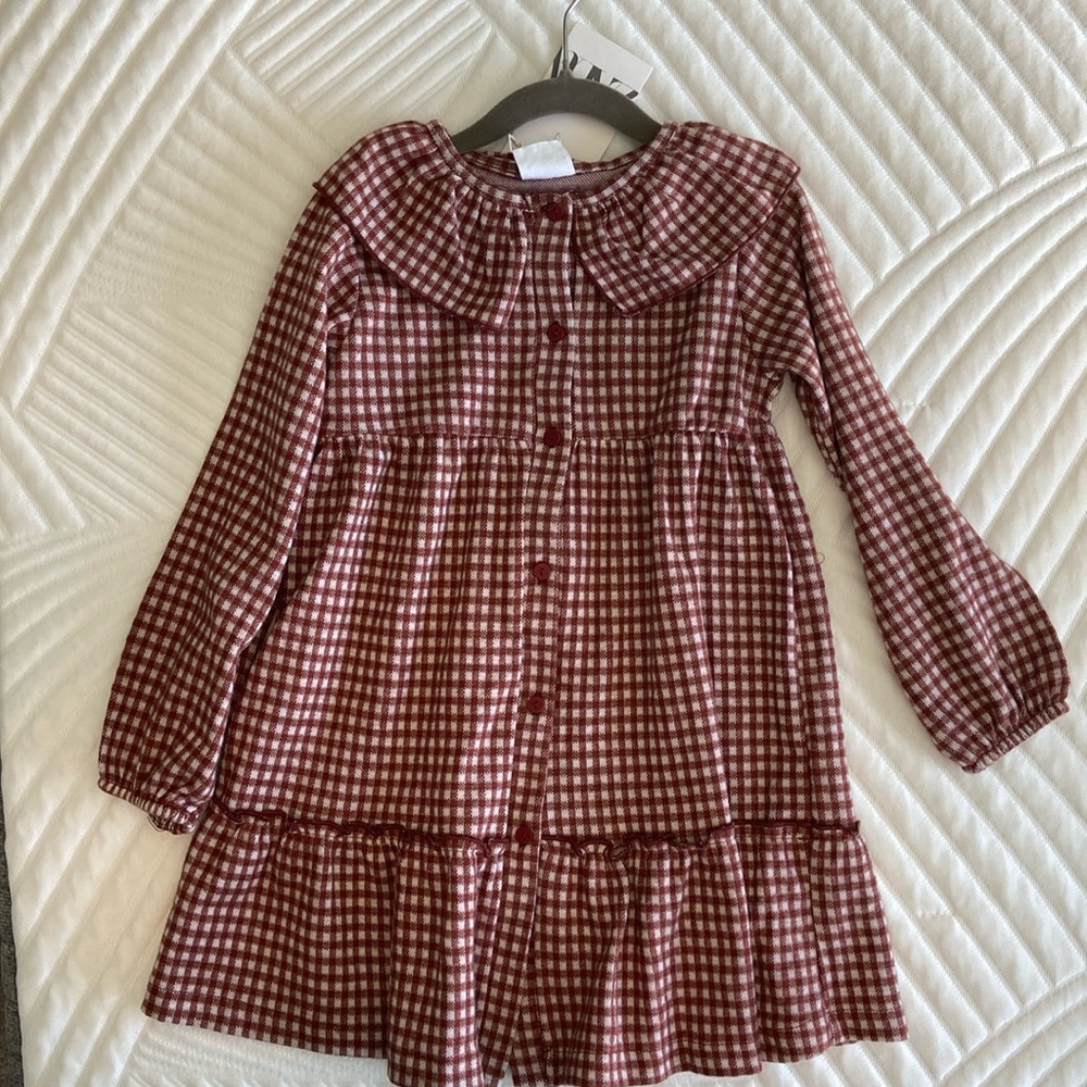 Zara Girls Toddler Patterned Dress 5-6 NWT